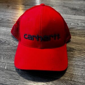 Carhartt Vibrant Red Cap with Mesh Back